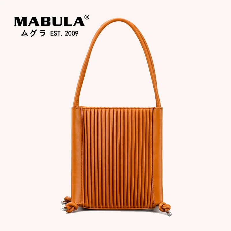 MABULA Fashion Pleated Soft PU Leather Women Shoulder Bags Casual Simple Design Tote Handbags Female Crossbody Bag With Zipper
MABULA Fashion Pleated Soft PU Leather Women Shoulder Bags Casual Simple Design Tote Handbags Female Crossbody Bag With Zipper