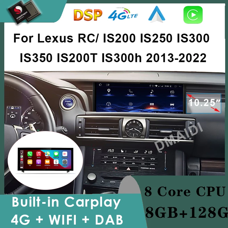 Android 12 Car Multimedia Player GPS Navigation CarPlay Autoradio For Lexus IS 200 250 300 350 200t 300h 2013-2022
Android 12 Car Multimedia Player GPS Navigation CarPlay Autoradio For Lexus IS 200 250 300 350 200t 300h 2013-2022