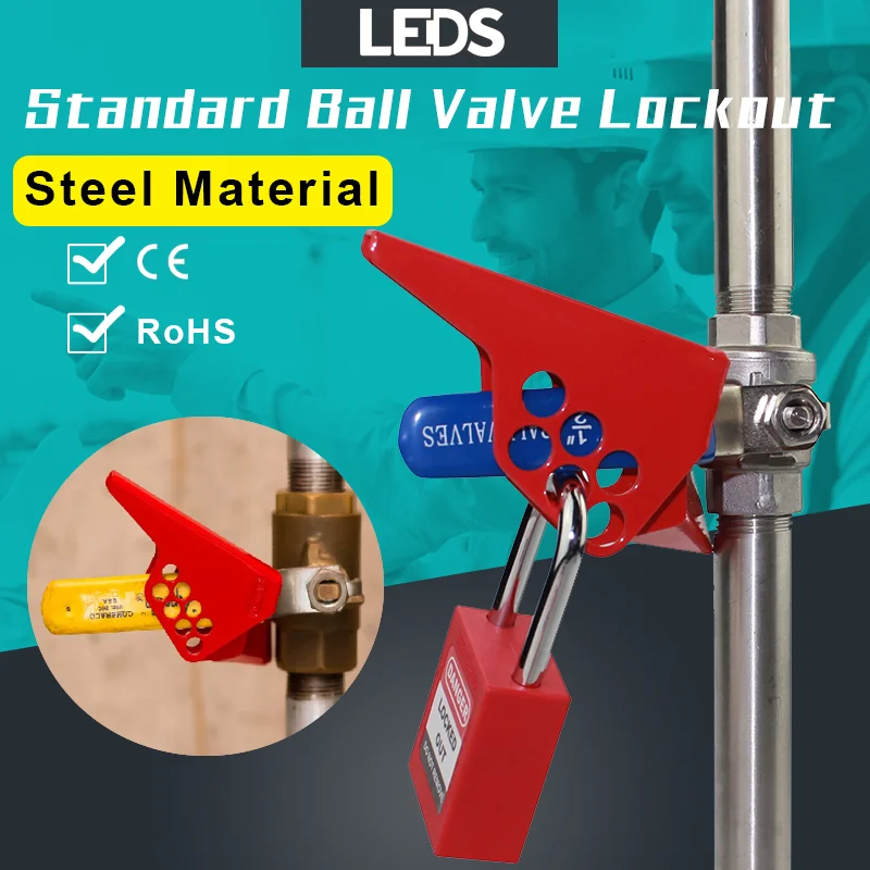 Wedge Style Ball Valve Lockout For 1/4 In To 1 In Diameter Valves Standard Matel Steel Ball Valve Safet Industrial Lock Device
Wedge Style Ball Valve Lockout For 1/4 In To 1 In Diameter Valves Standard Matel Steel Ball Valve Safet Industrial Lock Device