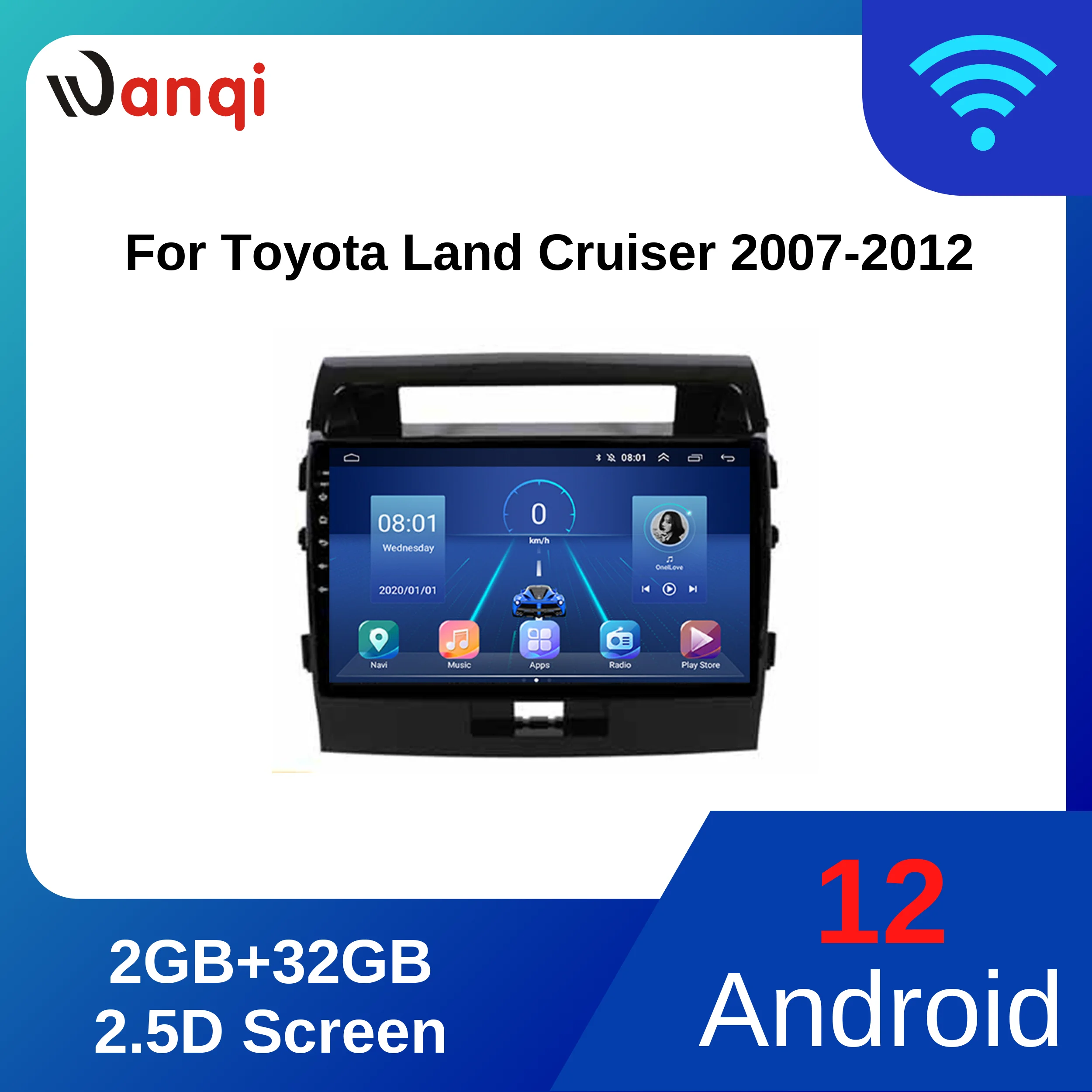 10,1 дюймовый автомобильный DVD GPS Wanqi для Toyota Land Cruiser 2007-2012, навигационная система, стерео, аудио, радио, видео, Bluetooth
10,1 дюймовый автомобильный DVD GPS Wanqi для Toyota Land Cruiser 2007-2012, навигационная система, стерео, аудио, радио, видео, Bluetooth