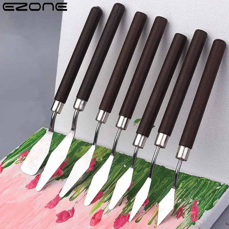 EZONE 7pcs/set Oil Painting Scraper Fine Art Paint Scraper Acrylic Painting Art Supplies Different Sizes Wooden Handle Tools
EZONE 7pcs/set Oil Painting Scraper Fine Art Paint Scraper Acrylic Painting Art Supplies Different Sizes Wooden Handle Tools