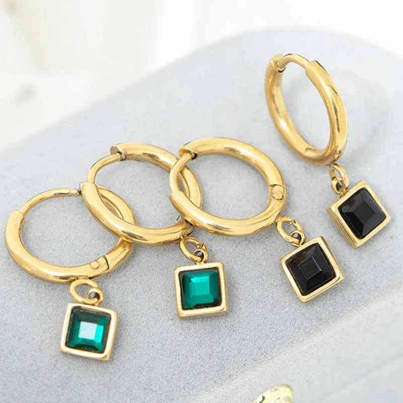 Black Yao Zircon Charm Earrings Square Simple Geometric Stainless Steel 14K Real Gold Earrings for Women Fashion Jewelry Gift
Black Yao Zircon Charm Earrings Square Simple Geometric Stainless Steel 14K Real Gold Earrings for Women Fashion Jewelry Gift