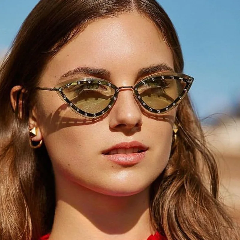 New Women Cat Eye Sunglasses Luxury Brand Designer Ladies Rimless Sun Glasses Vintage Shades Female UV400 Eyewear Oculos de sol
New Women Cat Eye Sunglasses Luxury Brand Designer Ladies Rimless Sun Glasses Vintage Shades Female UV400 Eyewear Oculos de sol
