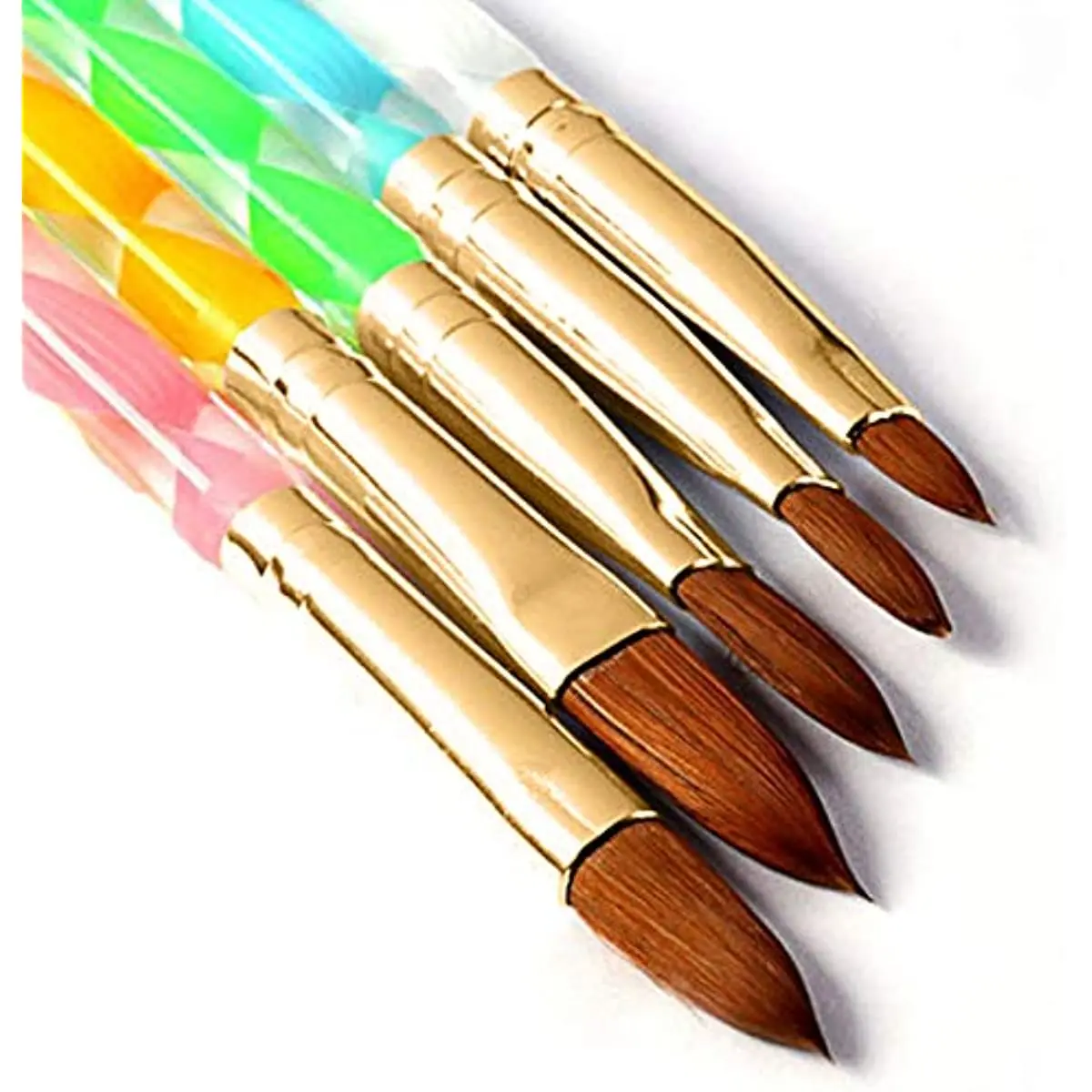 5 Pcs Round Sable Nail Art Crystal Brush Acrylic UV Gel Builder Painting Dotting Pens Carving Tips Manicure Salon Tools
5 Pcs Round Sable Nail Art Crystal Brush Acrylic UV Gel Builder Painting Dotting Pens Carving Tips Manicure Salon Tools