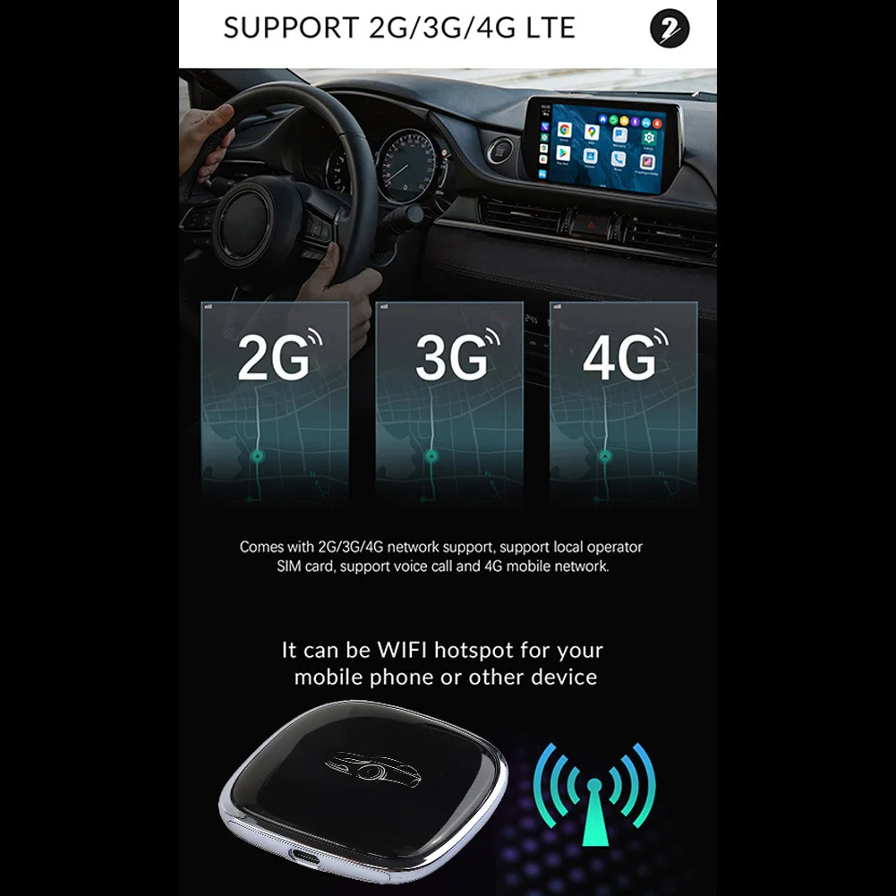 1x AI-996 Max AN Wireless Carplay Ai Box, абсолютно новые и высококачественные автомобильные аксессуары для электроники, Поддержка 2G/3G/4G LTE 5V-12V 2A
1x AI-996 Max AN Wireless Carplay Ai Box, абсолютно новые и высококачественные автомобильные аксессуары для электроники, Поддержка 2G/3G/4G LTE 5V-12V 2A