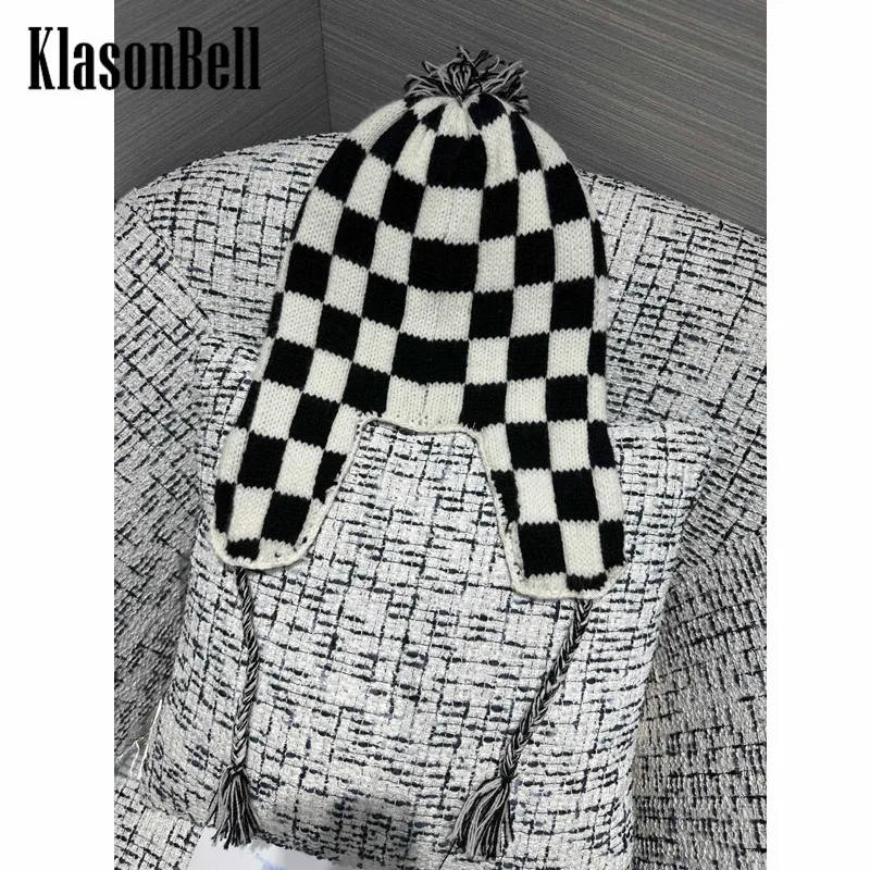 12,21 KlasonBell Шахматная клетчатая модная шапка-бомбер дизайнерские кашемировые вязаные шапки ручной работы для женщин
12,21 KlasonBell Шахматная клетчатая модная шапка-бомбер дизайнерские кашемировые вязаные шапки ручной работы для женщин