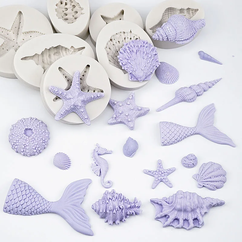 Cake Baking Decoration Fondant Chocolate Silicone Mold Ocean Mermaid Tail Starfish Conch Shell Glue Baking Tools for Cakes
Cake Baking Decoration Fondant Chocolate Silicone Mold Ocean Mermaid Tail Starfish Conch Shell Glue Baking Tools for Cakes