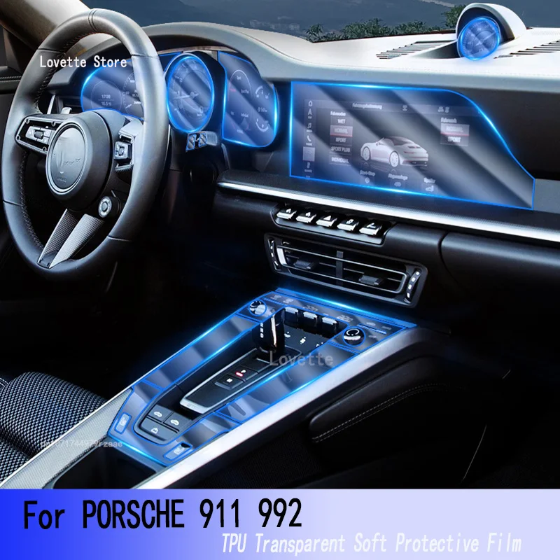 Для PORSCHE 911 992 2019-2023 Автомобильный GPS навигатор инструмент Защитный ЖК ТПУ
