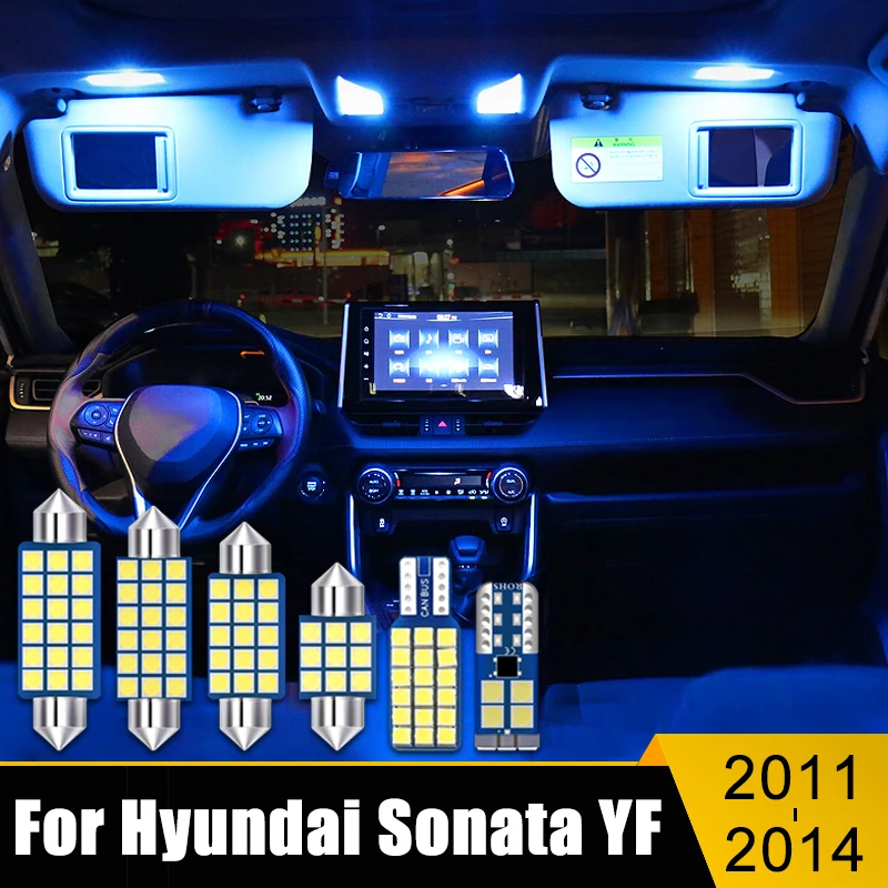 For Hyundai Sonata YF 2011 2012 2013 2014 5PCS Error Free 12V LED Car Dome Reading Lights Trunk Lamps Bulbs Canbus Accessories 
For Hyundai Sonata YF 2011 2012 2013 2014 5PCS Error Free 12V LED Car Dome Reading Lights Trunk Lamps Bulbs Canbus Accessories