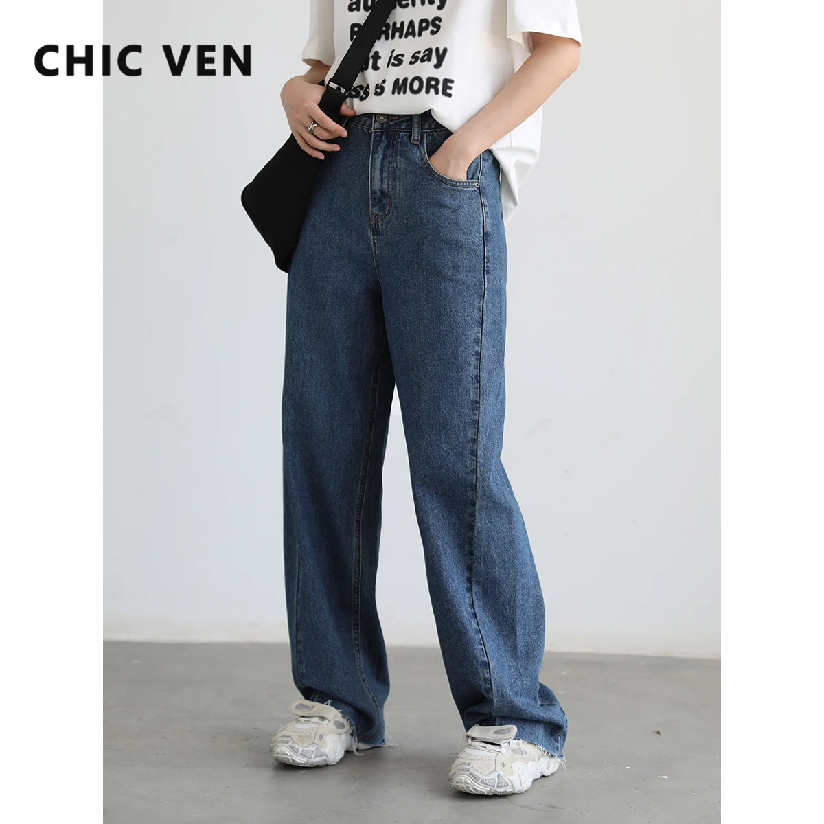 CHIC VEN Women's Jeans High Waist Raw Edge Wide Leg Trousers Blue Cotton Female Pants Woman Cloth Streetwear Spring Autumn 2022
CHIC VEN Women's Jeans High Waist Raw Edge Wide Leg Trousers Blue Cotton Female Pants Woman Cloth Streetwear Spring Autumn 2022