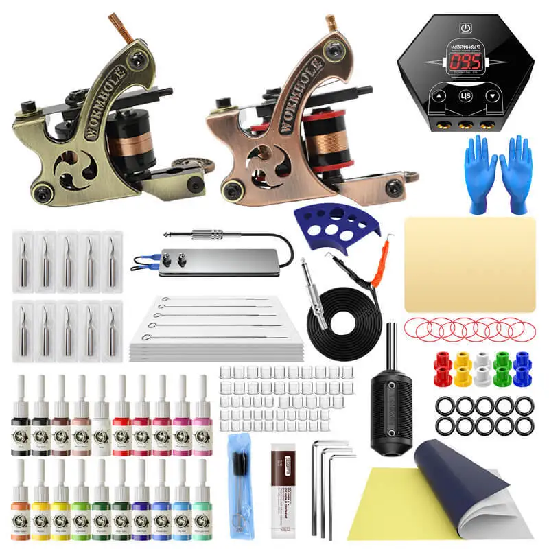 New wormhole coil tattoo machine set full set of tattoo equipment secant line and fogging double machine tattoo set accessories
New wormhole coil tattoo machine set full set of tattoo equipment secant line and fogging double machine tattoo set accessories