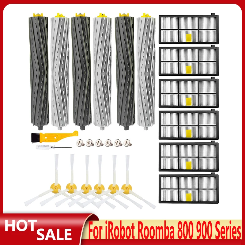 Roller brushes For iRobot Roomba 800 900 Series 805 864 871 891 960 961 964 980 Vacuum cleaner Side Brush Filter Parts
Roller brushes For iRobot Roomba 800 900 Series 805 864 871 891 960 961 964 980 Vacuum cleaner Side Brush Filter Parts