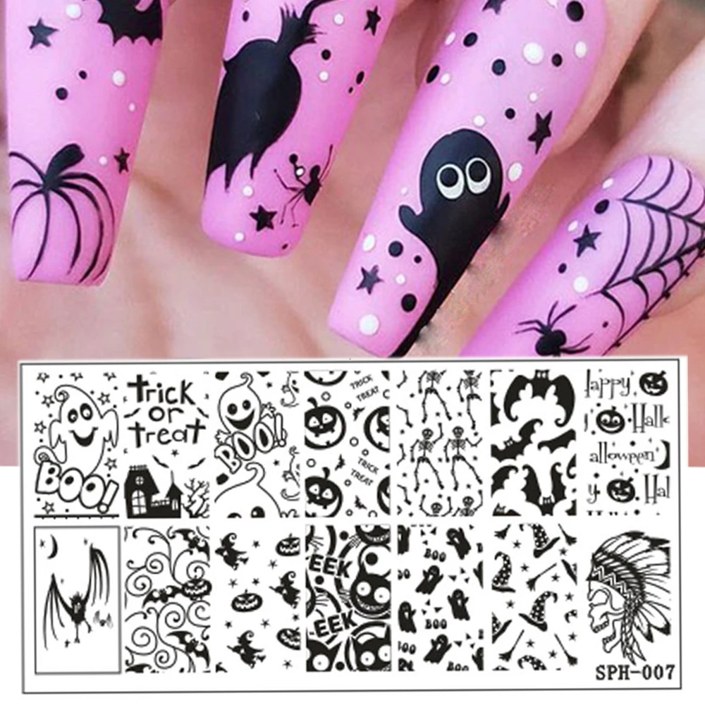 Halloween Stamping Plates with Nail Stamp 3Pcs 6.5X12.5cm Template for Festive Nail Art DIY Halloween Nail Art Stencil Tools Set
Halloween Stamping Plates with Nail Stamp 3Pcs 6.5X12.5cm Template for Festive Nail Art DIY Halloween Nail Art Stencil Tools Set