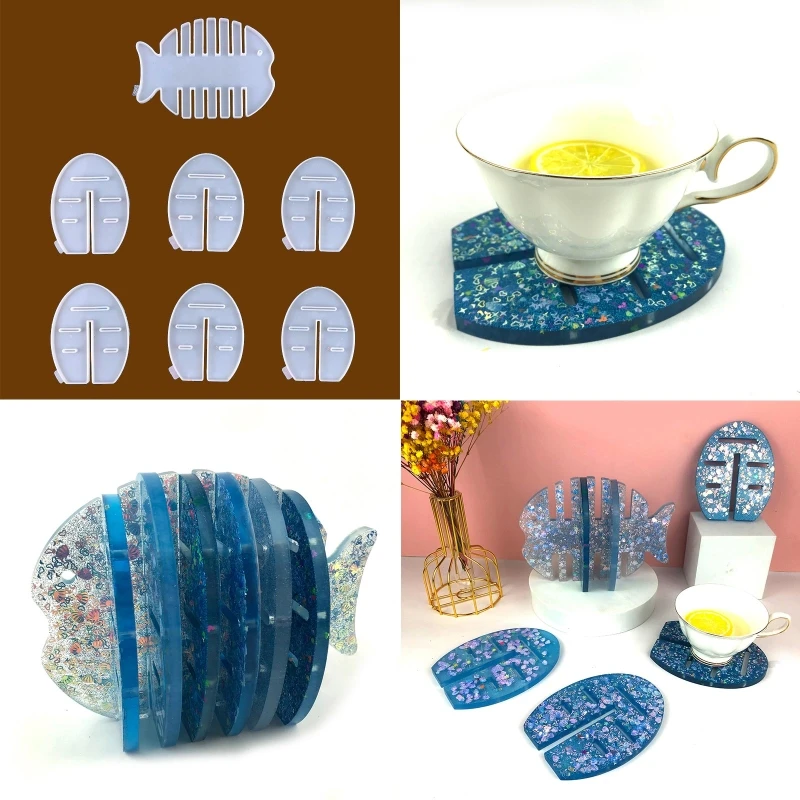 Creative Small Fish Coaster with Holder Epoxy Resin Mold Cup Mat Mug Pad Silicone Mould DIY Crafts Jewelry Decor Mold
Creative Small Fish Coaster with Holder Epoxy Resin Mold Cup Mat Mug Pad Silicone Mould DIY Crafts Jewelry Decor Mold