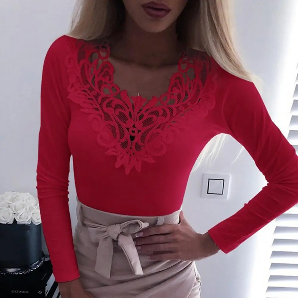 Fashion Woman Blouses 2021 Solid Color Slim Fit Women Blouse Long Sleeve V-Neck Lace Stitching Casual Blouse Streetwear
Fashion Woman Blouses 2021 Solid Color Slim Fit Women Blouse Long Sleeve V-Neck Lace Stitching Casual Blouse Streetwear