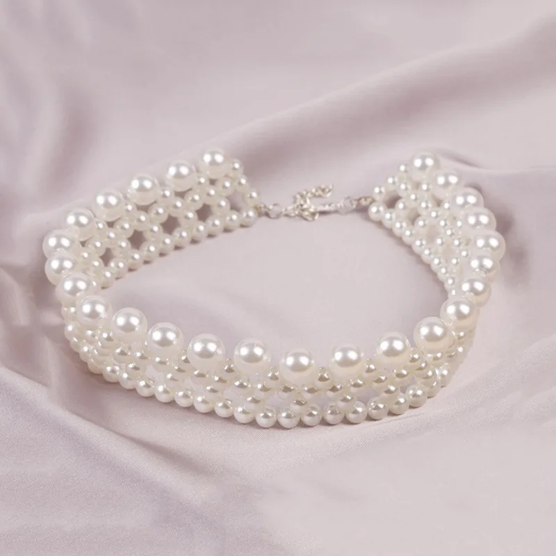White Imitation Pearl Choker Necklace for Women Luxury Fashion Wedding Party Jewelry Bridal Neck Collar
White Imitation Pearl Choker Necklace for Women Luxury Fashion Wedding Party Jewelry Bridal Neck Collar