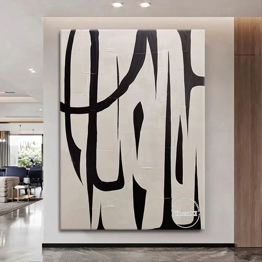 Black Lines Abstract Creative Large Wall Art Oil Painting Frameless For Home Porch Decoration Fashional Murals Artwork Hot Sell
Black Lines Abstract Creative Large Wall Art Oil Painting Frameless For Home Porch Decoration Fashional Murals Artwork Hot Sell