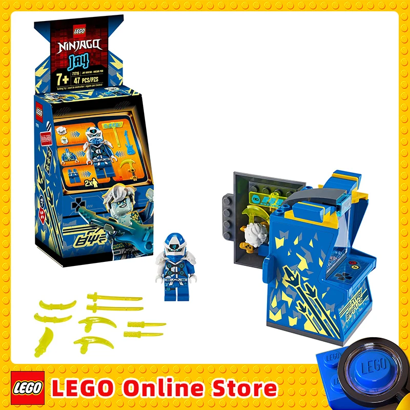 

LEGO & NINJAGO Jay Avatar - Arcade Pod 71715 Mini Arcade Machine Building Blocks Kit Toys for Kids Birthday Gift (47 Pieces)