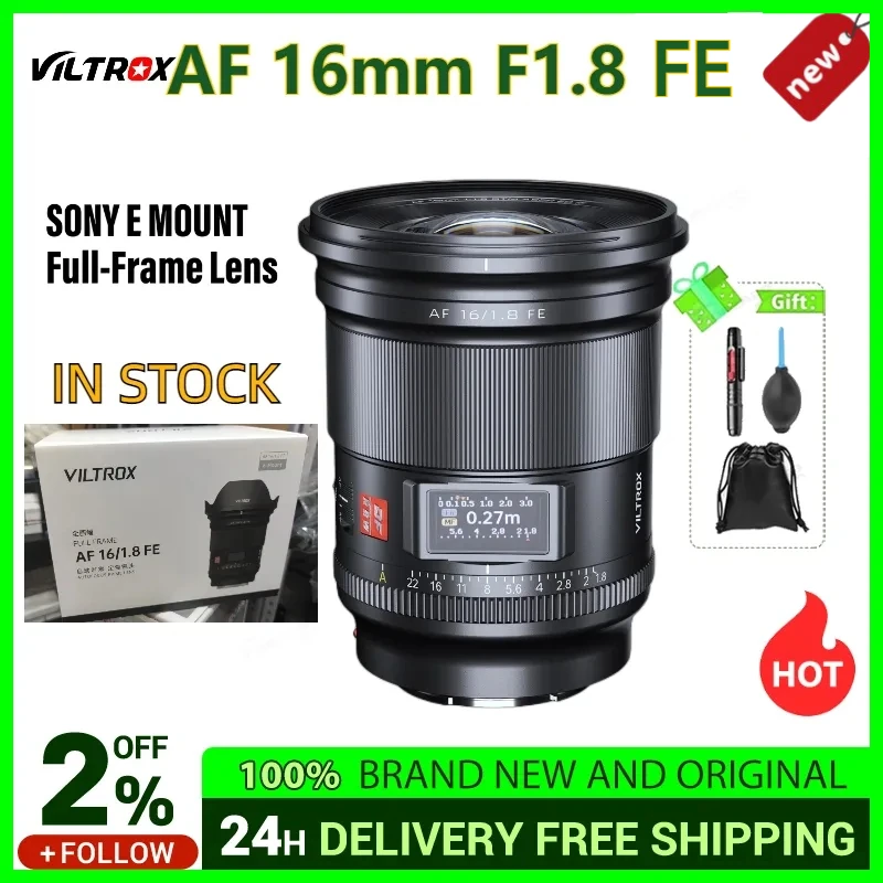 Объектив VILTROX 16 мм F1.8 Prime с полной рамкой, широкоугольный объектив с большой диафрагмой и автофокусом для Sony E EF ZV-E1 A7RV A7 A9
Объектив VILTROX 16 мм F1.8 Prime с полной рамкой, широкоугольный объектив с большой диафрагмой и автофокусом для Sony E EF ZV-E1 A7RV A7 A9