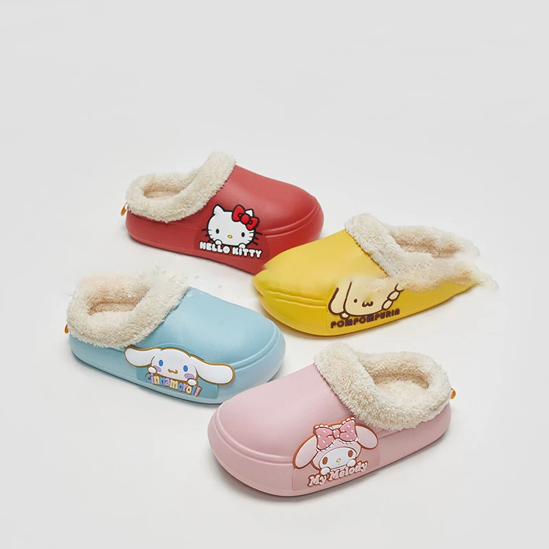 Sanrio Winter Plush Slippers Cinnamoroll Hello Kitty My Melody Home Non-Slip Waterproof Bedroom Warmth Thick Plush Flat Shoes 
Sanrio Winter Plush Slippers Cinnamoroll Hello Kitty My Melody Home Non-Slip Waterproof Bedroom Warmth Thick Plush Flat Shoes