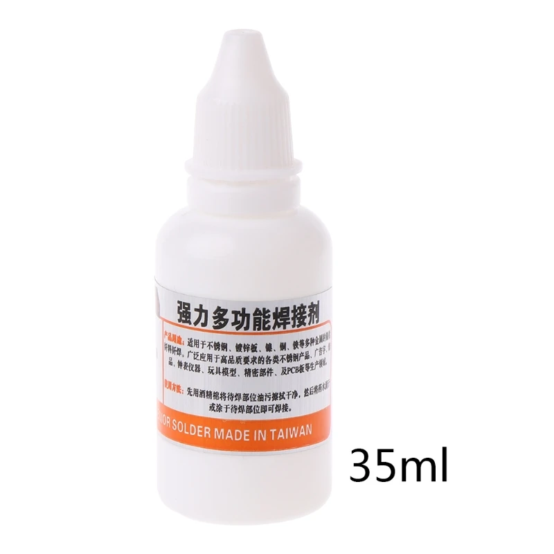 Strong Stainless Steel Liquid Welding Solder 35ml Paste Liquid Solders Water Durable Liquid Solders Practical
Strong Stainless Steel Liquid Welding Solder 35ml Paste Liquid Solders Water Durable Liquid Solders Practical