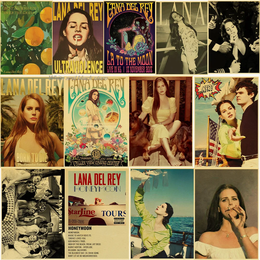 Classic Lana Del Rey Singer Retro poster Kraft Posters Custom Decoration Room Bar Wall Sticker Pictorial
Classic Lana Del Rey Singer Retro poster Kraft Posters Custom Decoration Room Bar Wall Sticker Pictorial