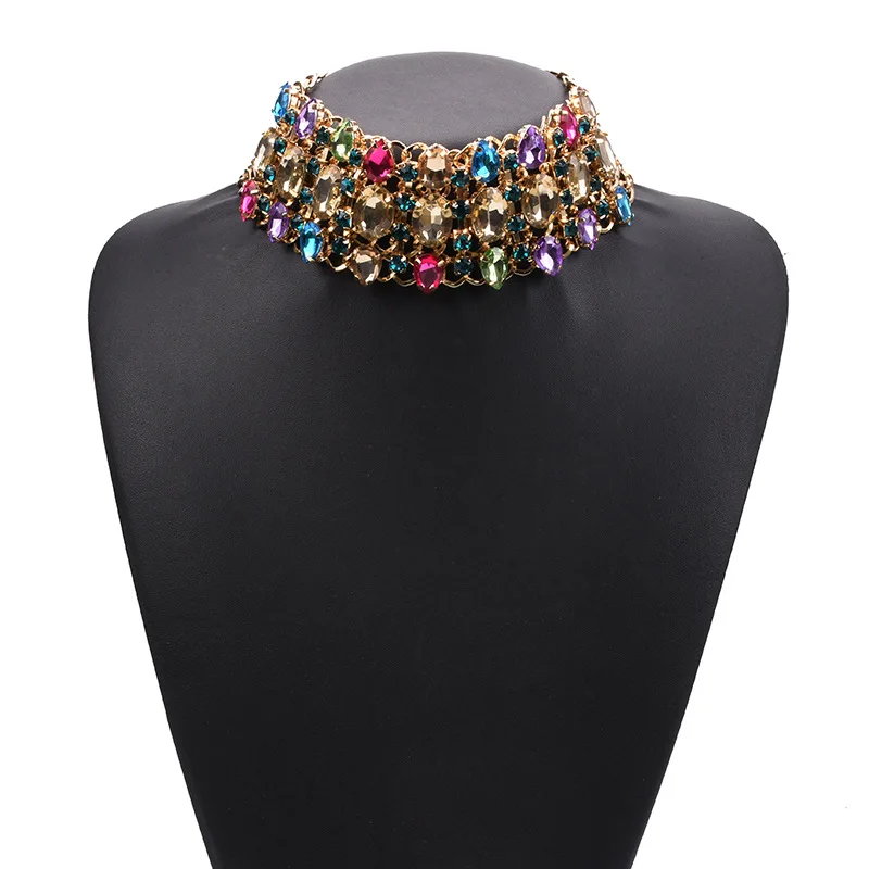 Costume Jewellery Multi Strand Tennis Gemstone Crystal Statement Chunky Rhinestone Choker Necklace for Women Collar Gargantilla
Costume Jewellery Multi Strand Tennis Gemstone Crystal Statement Chunky Rhinestone Choker Necklace for Women Collar Gargantilla