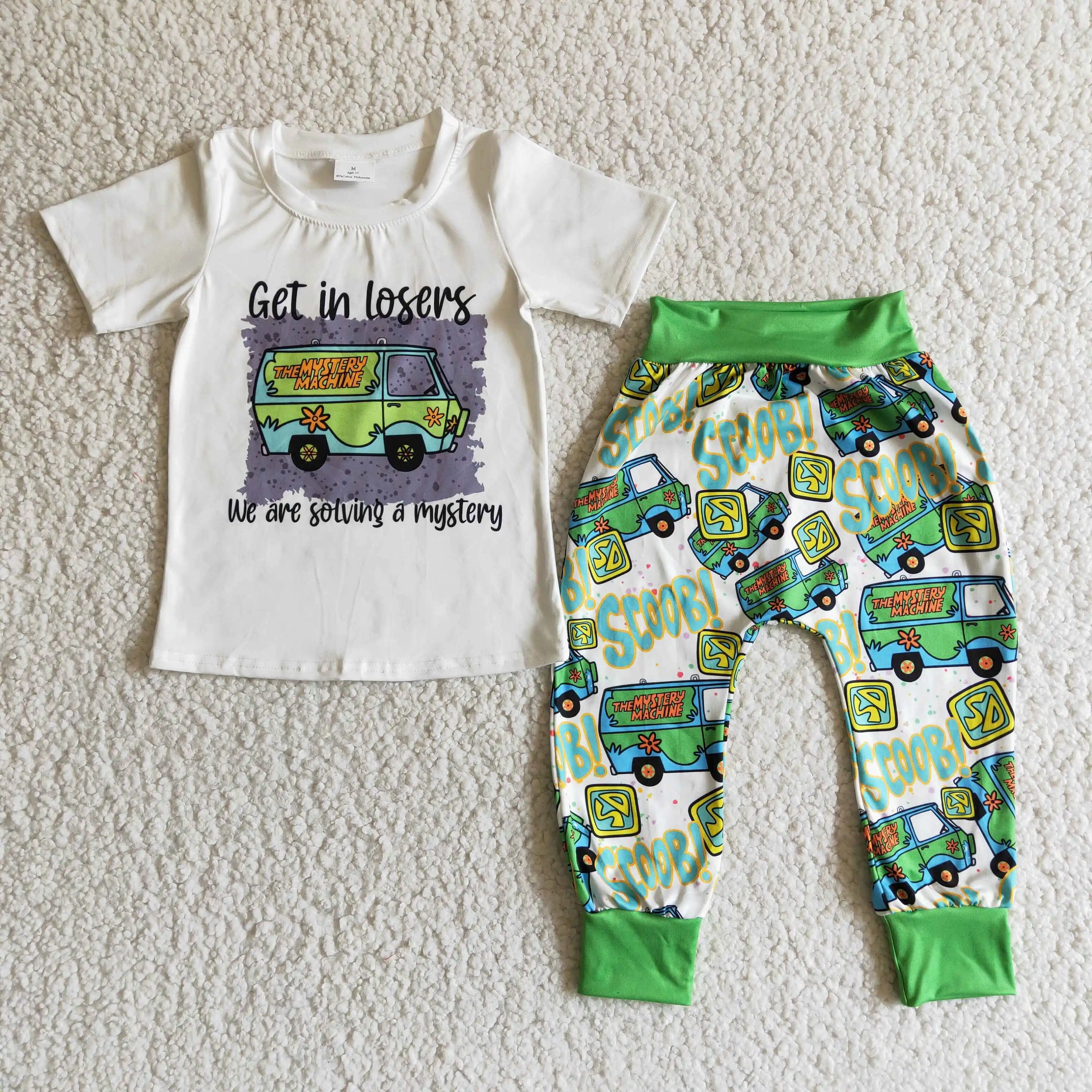 Baby Boys Cartoon Outfits Kids Short Sleeves Green Joggers Children Clothing Wholesale Boutique Toddlers Fashion Sets
Baby Boys Cartoon Outfits Kids Short Sleeves Green Joggers Children Clothing Wholesale Boutique Toddlers Fashion Sets