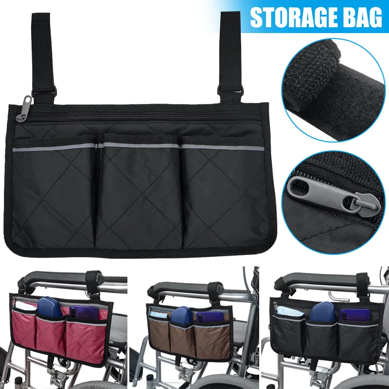 Wheelchair Side Bag Armrest Pouch Organizer Multi-pockets Storage Bag with Reflective Strip Multi-pockets Reflective Strip M56
Wheelchair Side Bag Armrest Pouch Organizer Multi-pockets Storage Bag with Reflective Strip Multi-pockets Reflective Strip M56