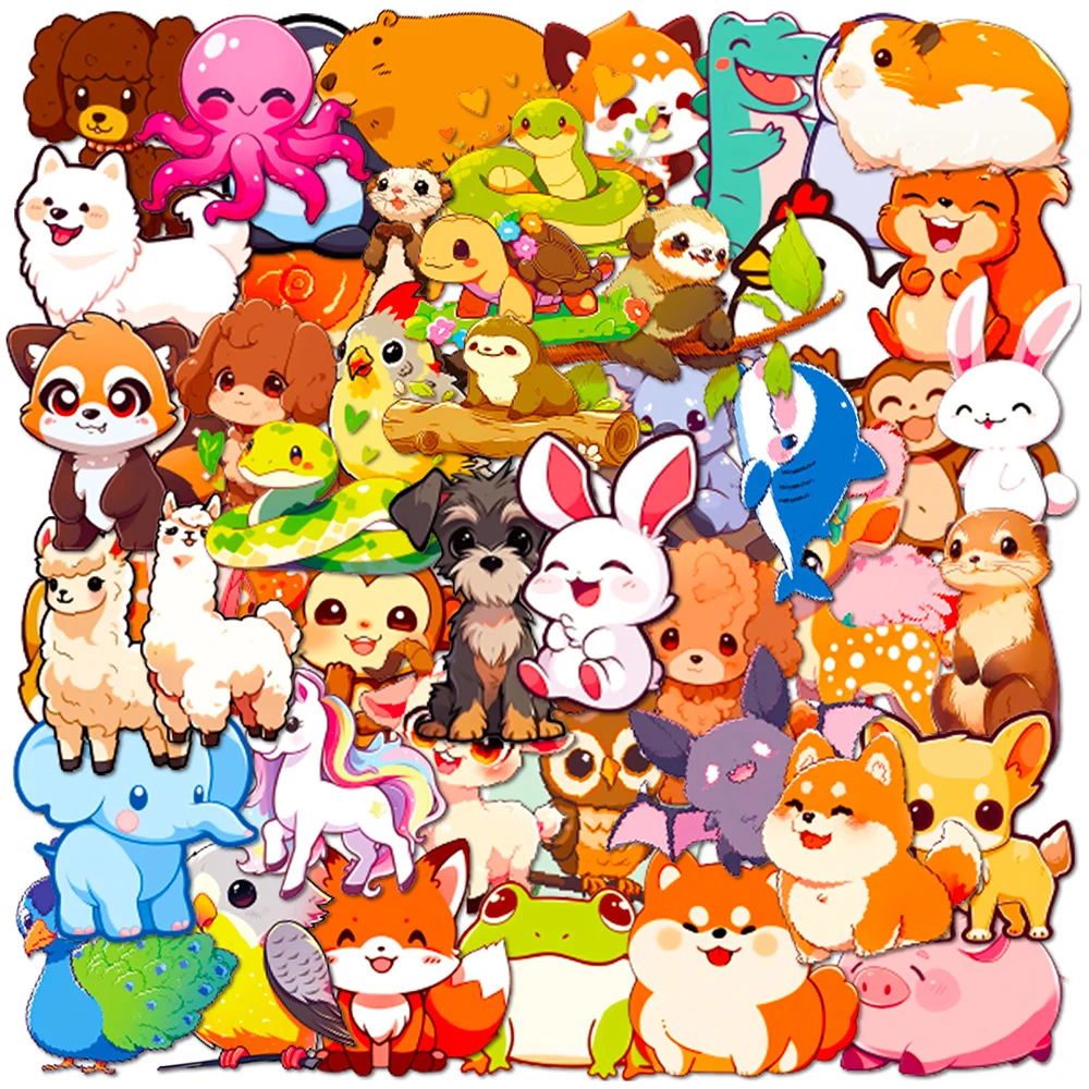10/30/50PCS Kawaii Animal Cartoon Stickers for Kids Toys Waterproof Graffiti Bicycle Scrapbooking Laptop Cute Stickers Decals
10/30/50PCS Kawaii Animal Cartoon Stickers for Kids Toys Waterproof Graffiti Bicycle Scrapbooking Laptop Cute Stickers Decals