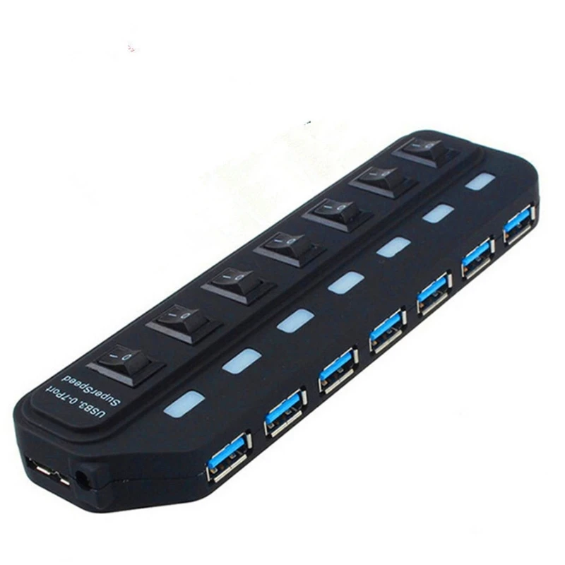 634A Multi-Function 7-port Expander High-speed Transmission Multi-port USB 3.0 Hub Splitter for Laptop Console Printer Phones
634A Multi-Function 7-port Expander High-speed Transmission Multi-port USB 3.0 Hub Splitter for Laptop Console Printer Phones