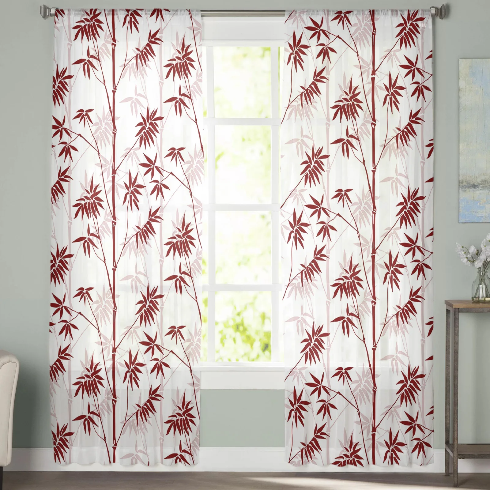 Bamboo Gradient Texture Red Tulle Curtains For Living Room Bedroom Decoration Luxury Voile Valance Sheer Curtains For Kitchen
Bamboo Gradient Texture Red Tulle Curtains For Living Room Bedroom Decoration Luxury Voile Valance Sheer Curtains For Kitchen