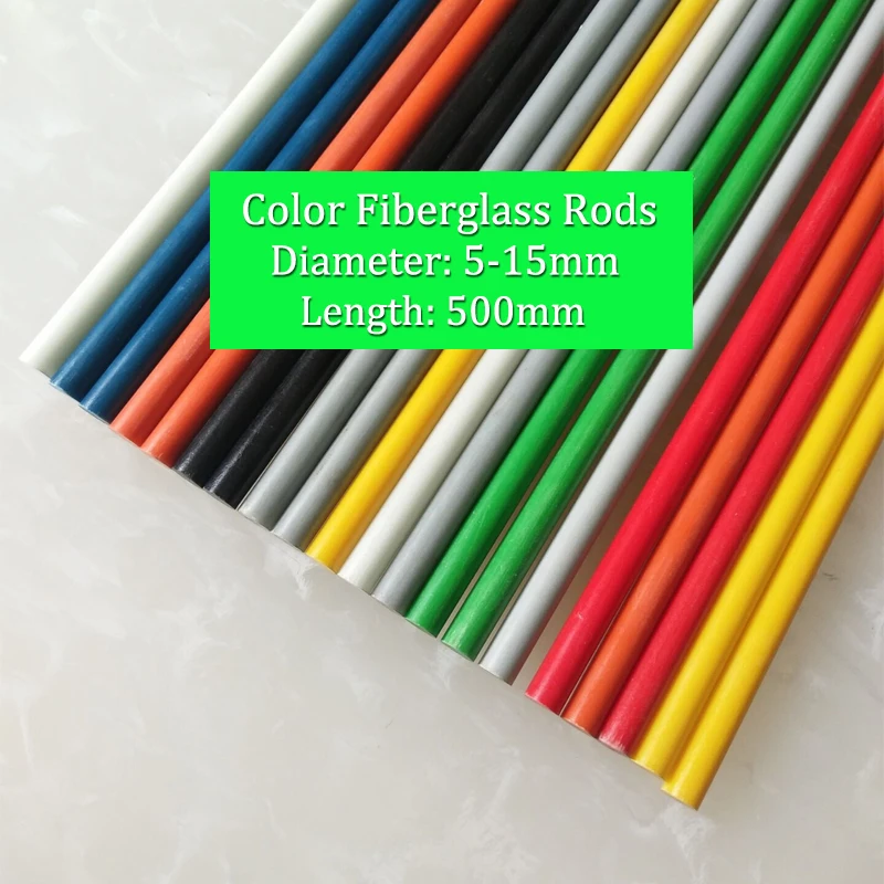 2PCS Color Glass Fiber Rod 5mm 8mm 14mm 15mm Insulation and High Temperature Resistance Solid Fiberglass Bar Length 500mm
2PCS Color Glass Fiber Rod 5mm 8mm 14mm 15mm Insulation and High Temperature Resistance Solid Fiberglass Bar Length 500mm