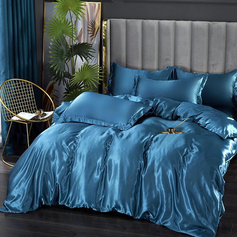 Luxury Solid Color Smooth Satin Bed Sheets Set High End Single Double Bed Pillow Case Sheet Duvet CoverMattress Protector Cover
Luxury Solid Color Smooth Satin Bed Sheets Set High End Single Double Bed Pillow Case Sheet Duvet CoverMattress Protector Cover