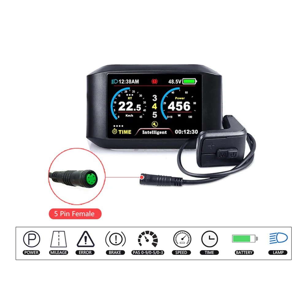 Durable And Practical Brand New Color Display Bike 0 22.2/25.4/31.8mm Holder 24/36/48/60v 5-pin Waterproof Plug
Durable And Practical Brand New Color Display Bike 0 22.2/25.4/31.8mm Holder 24/36/48/60v 5-pin Waterproof Plug