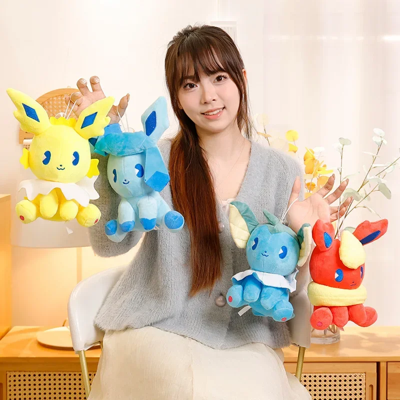 Плюшевая мягкая игрушка Pokemon Eevee Flareon кукла плейон симпатичная мультяшная детский