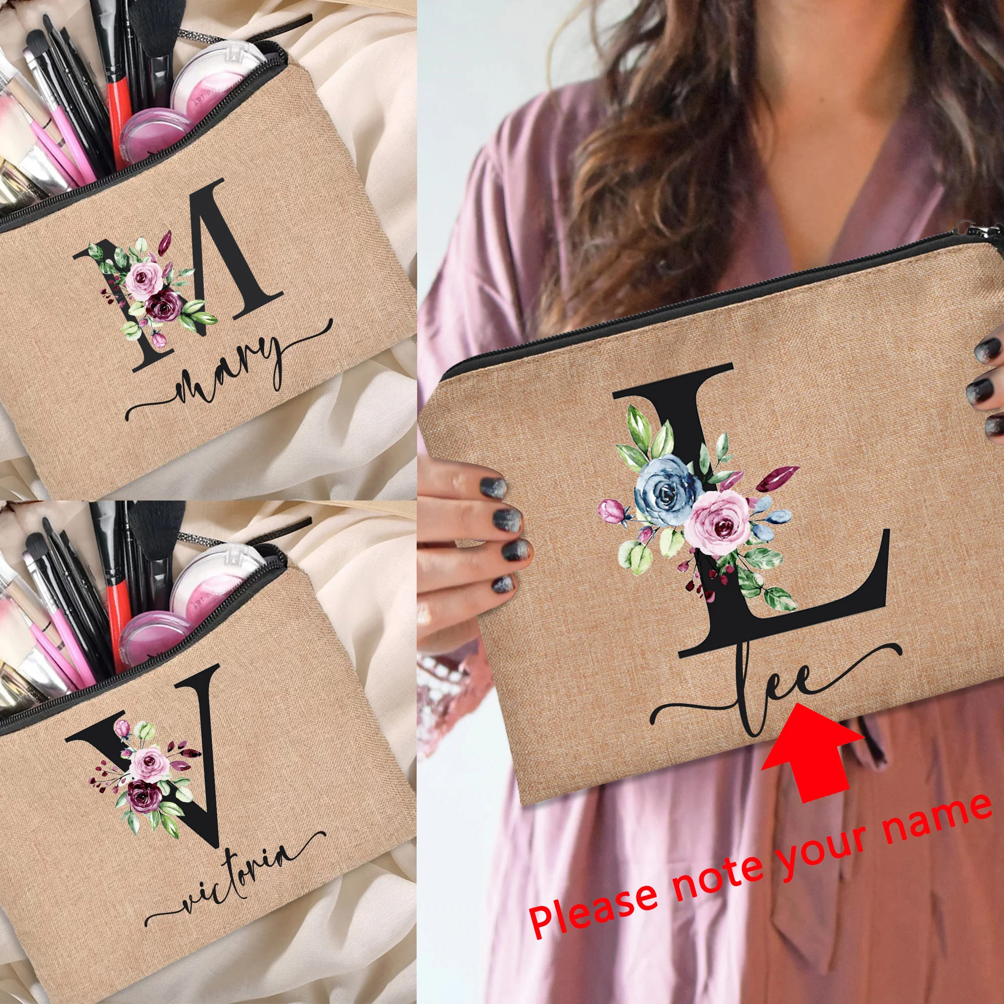 Customized Personalized Name Linen Cosmetic Bag Bridesmaid Clutch Outdoor Travel Beauty Makeup Bag Bachelor Party Lipstick Bag
Customized Personalized Name Linen Cosmetic Bag Bridesmaid Clutch Outdoor Travel Beauty Makeup Bag Bachelor Party Lipstick Bag