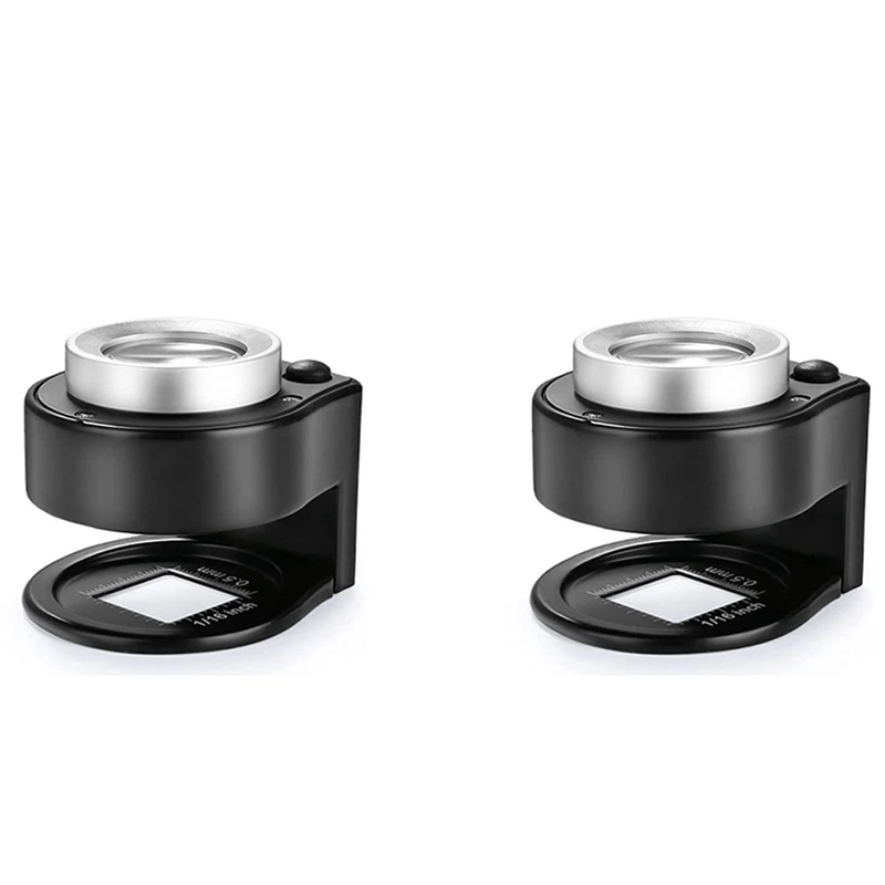 2 Pcs 30X Loupe Magnifier With 6 LED Lights, Rechargeable Desktop Metal Jewelers Loupe, Magnifying Glass With Light
2 Pcs 30X Loupe Magnifier With 6 LED Lights, Rechargeable Desktop Metal Jewelers Loupe, Magnifying Glass With Light