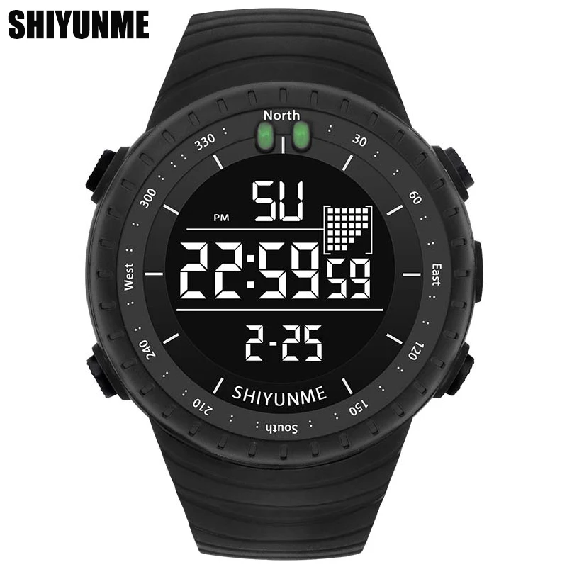 SHIYUNME Fashion Men LED Digital Military Sport Watch Rubber Watch Alarm 50M Waterproof Men Electronic Sport Timing Watch
SHIYUNME Fashion Men LED Digital Military Sport Watch Rubber Watch Alarm 50M Waterproof Men Electronic Sport Timing Watch