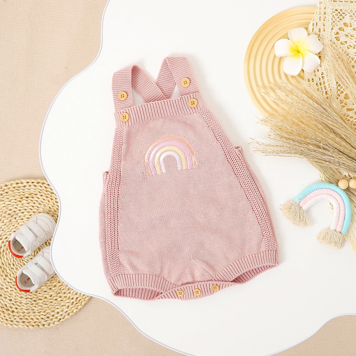Baby Bodysuits Clothes Cute Rainbow Knitted Newborn Boys Girls Sleeveless Onesie One Piece Infant Jumpsuits Toddler Outfit 0-18m
Baby Bodysuits Clothes Cute Rainbow Knitted Newborn Boys Girls Sleeveless Onesie One Piece Infant Jumpsuits Toddler Outfit 0-18m