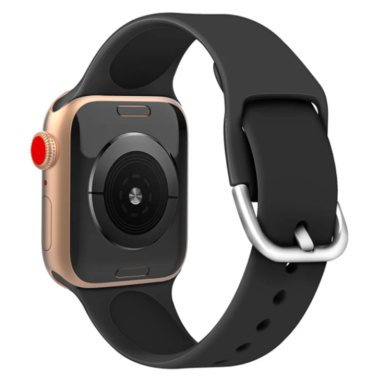 Силиконовый ремешок для часов Apple Watch, спортивные аксессуары для Iwatch 7 6 SE 5 4 3 2, металлическая пряжка, 45 мм 41 мм 44 мм 40 мм 42 мм 38 мм
Силиконовый ремешок для часов Apple Watch, спортивные аксессуары для Iwatch 7 6 SE 5 4 3 2, металлическая пряжка, 45 мм 41 мм 44 мм 40 мм 42 мм 38 мм