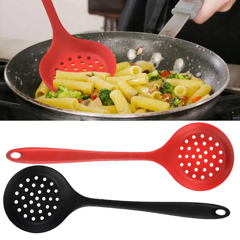 Cooking Spoon Non-stick Silicone Tableware Noodles Colander Spoon Long Handle Heat-resistant Kitchen Strainer Cooking Utensils
Cooking Spoon Non-stick Silicone Tableware Noodles Colander Spoon Long Handle Heat-resistant Kitchen Strainer Cooking Utensils