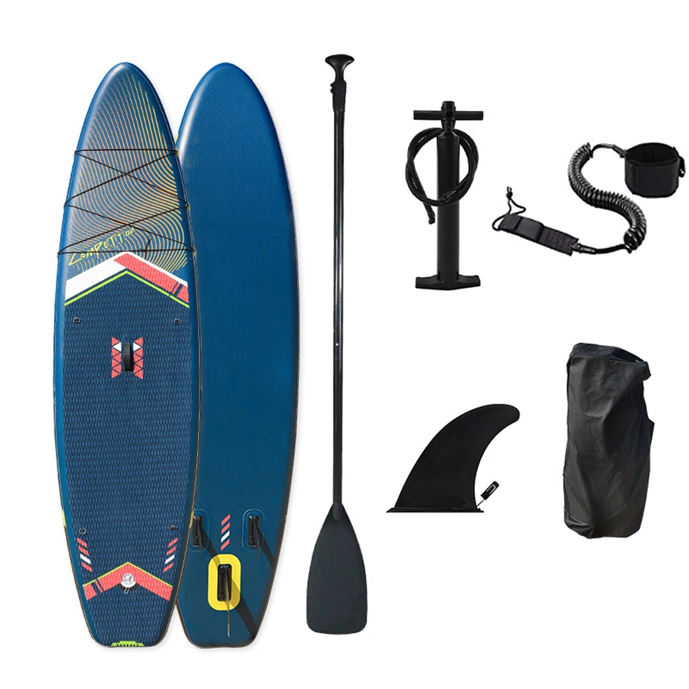 Inflatable Stand-Up Surfboard Beach Water-skiing Surfboard Pulp Board Water Sports PVC Surfboard Paddle Board with paddles&fins
Inflatable Stand-Up Surfboard Beach Water-skiing Surfboard Pulp Board Water Sports PVC Surfboard Paddle Board with paddles&fins
