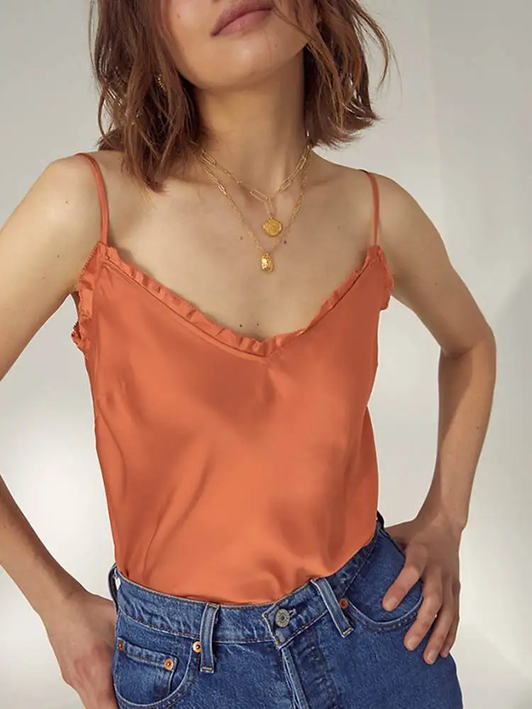 Celmia 2022 Summer Satin Silk Camis Sun-top Casual Spaghetti Strap Streetwear Sleeveless Tops Sexy Women V-neck Camisole Tees
Celmia 2022 Summer Satin Silk Camis Sun-top Casual Spaghetti Strap Streetwear Sleeveless Tops Sexy Women V-neck Camisole Tees