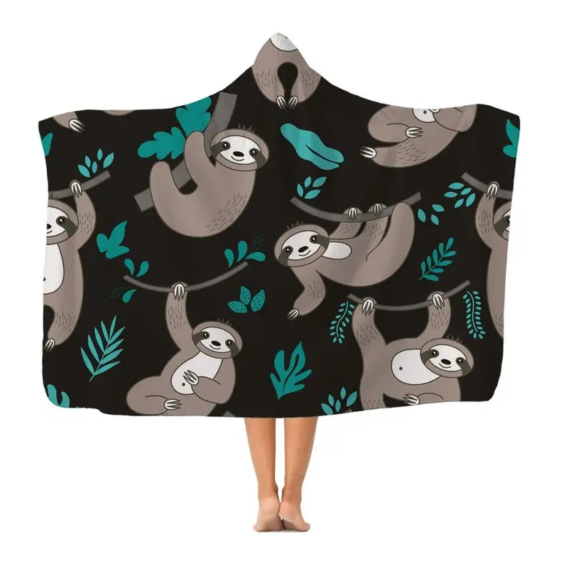 LUXURY Lazy Sloth Black Super soft, Adult / Youth hooded blanket. Polyester. Valentine, Mother's Day Birthday, Gift Idea.
LUXURY Lazy Sloth Black Super soft, Adult / Youth hooded blanket. Polyester. Valentine, Mother's Day Birthday, Gift Idea.