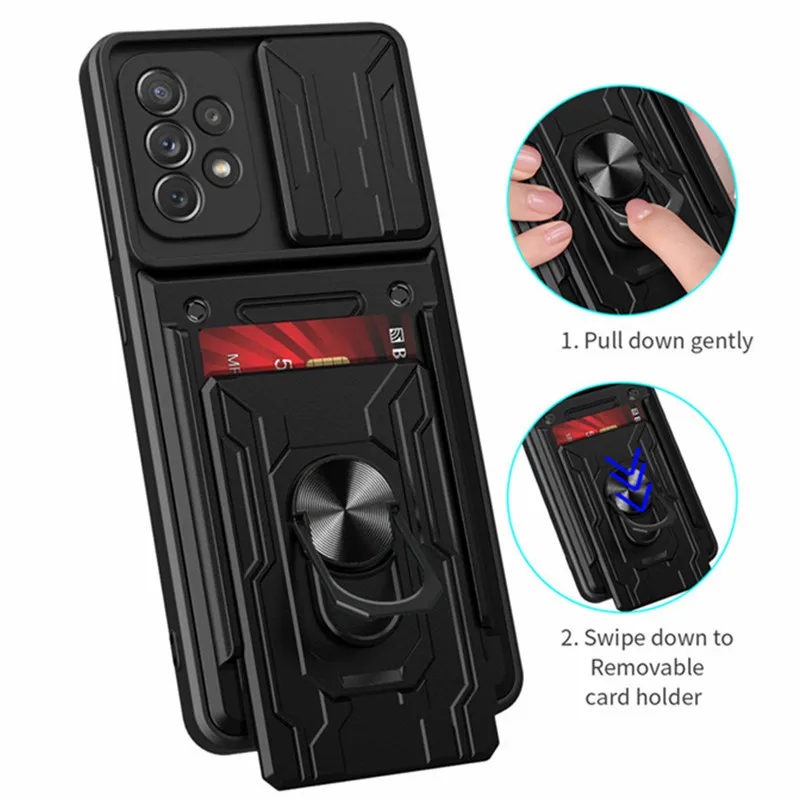 For Samsung Galaxy A72 Case A725F Magnetic Holder Ring Armor Phone Cases For Samsung A72 A 72 5g A726B With Card Slot Back Cover
For Samsung Galaxy A72 Case A725F Magnetic Holder Ring Armor Phone Cases For Samsung A72 A 72 5g A726B With Card Slot Back Cover