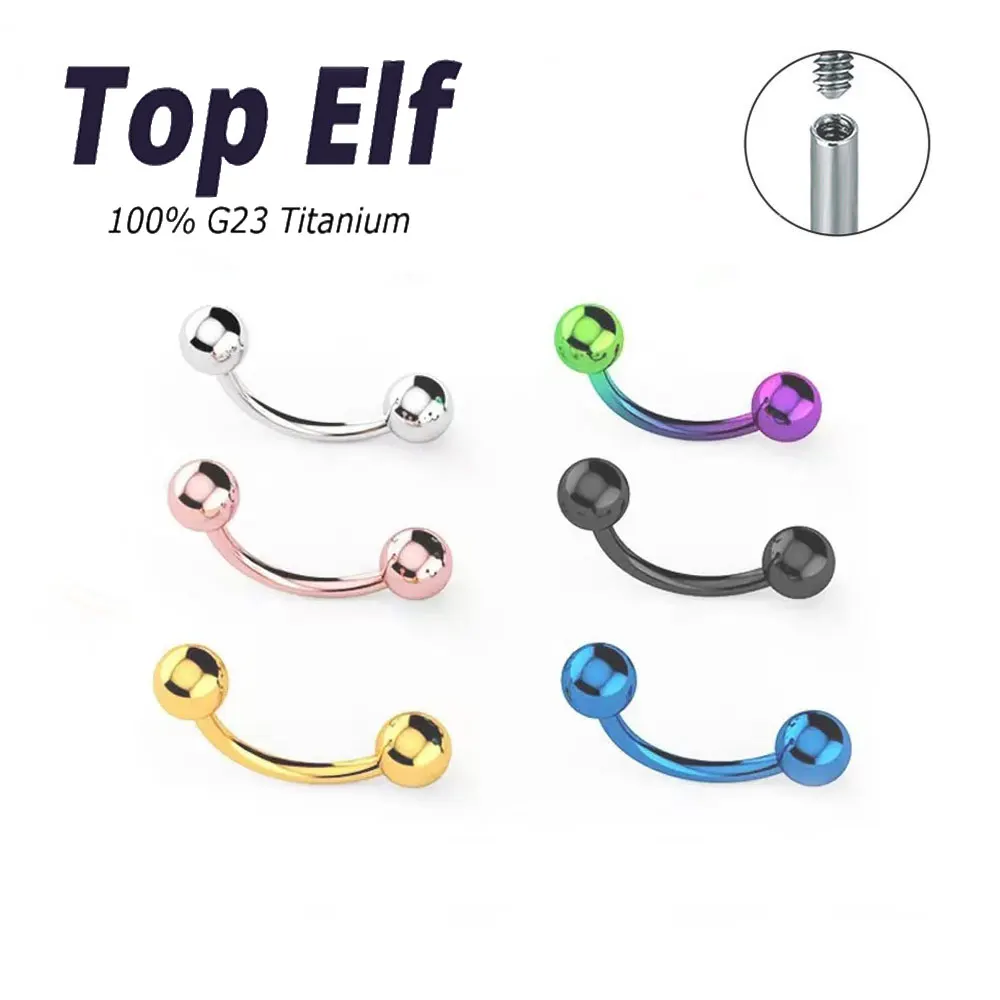 New Styles ASTM F136 Titanium Eyebrow Piercing Curved Barbell Lip Ring Daith Helix Earring Body Jewelry
New Styles ASTM F136 Titanium Eyebrow Piercing Curved Barbell Lip Ring Daith Helix Earring Body Jewelry