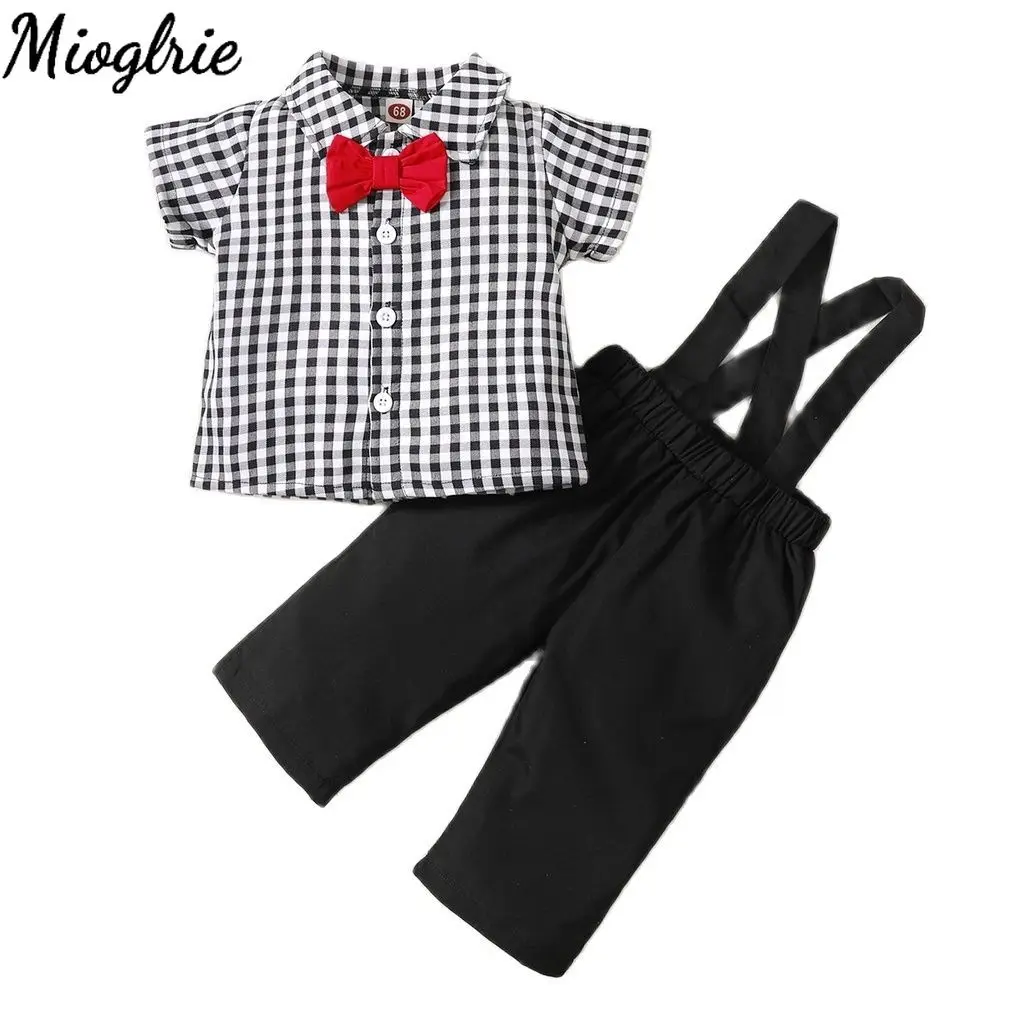 Toddler 3-24M Baby Clothing Baby Girl Baby Boy Summer Set Short Sleeves Checkered Top + Plain Romper Leisure Baby Clothes Set
Toddler 3-24M Baby Clothing Baby Girl Baby Boy Summer Set Short Sleeves Checkered Top + Plain Romper Leisure Baby Clothes Set