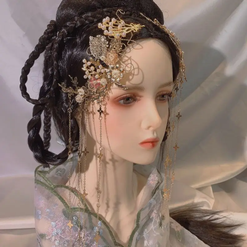 A Pair Antique Semi Veiled Long Tassel Walking Hanfu Headwear Classical Dance Face Curtain
A Pair Antique Semi Veiled Long Tassel Walking Hanfu Headwear Classical Dance Face Curtain