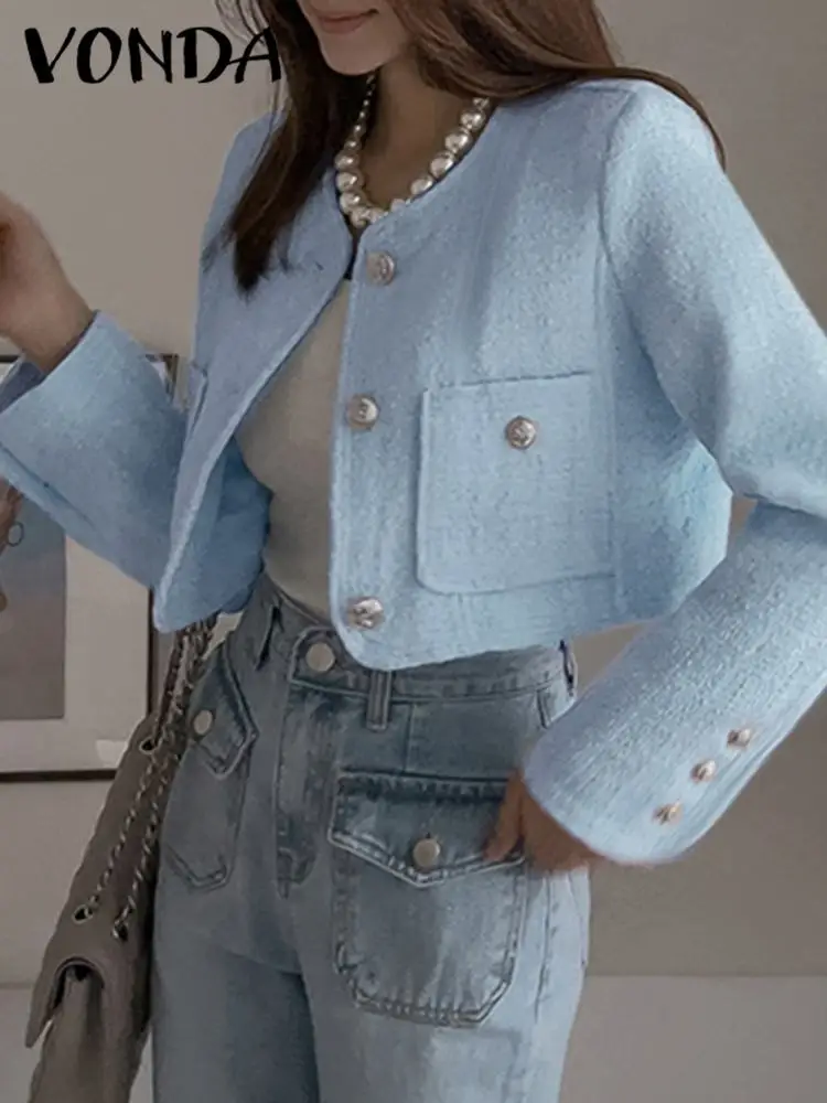 Women Elegant OL Blazer 2023 VONDA Vintage Long Sleeve Patchwork Blazer Sexy Belted Office Formal Coat Streetwear Outerwear
Women Elegant OL Blazer 2023 VONDA Vintage Long Sleeve Patchwork Blazer Sexy Belted Office Formal Coat Streetwear Outerwear